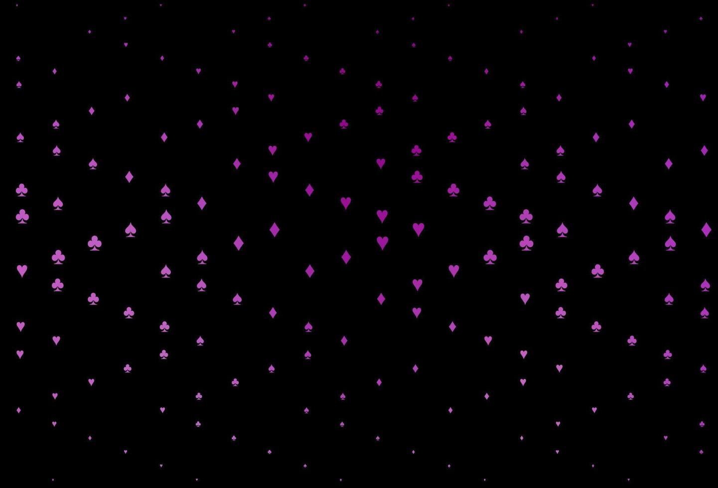 mörk lila vektor mall med pokersymboler.