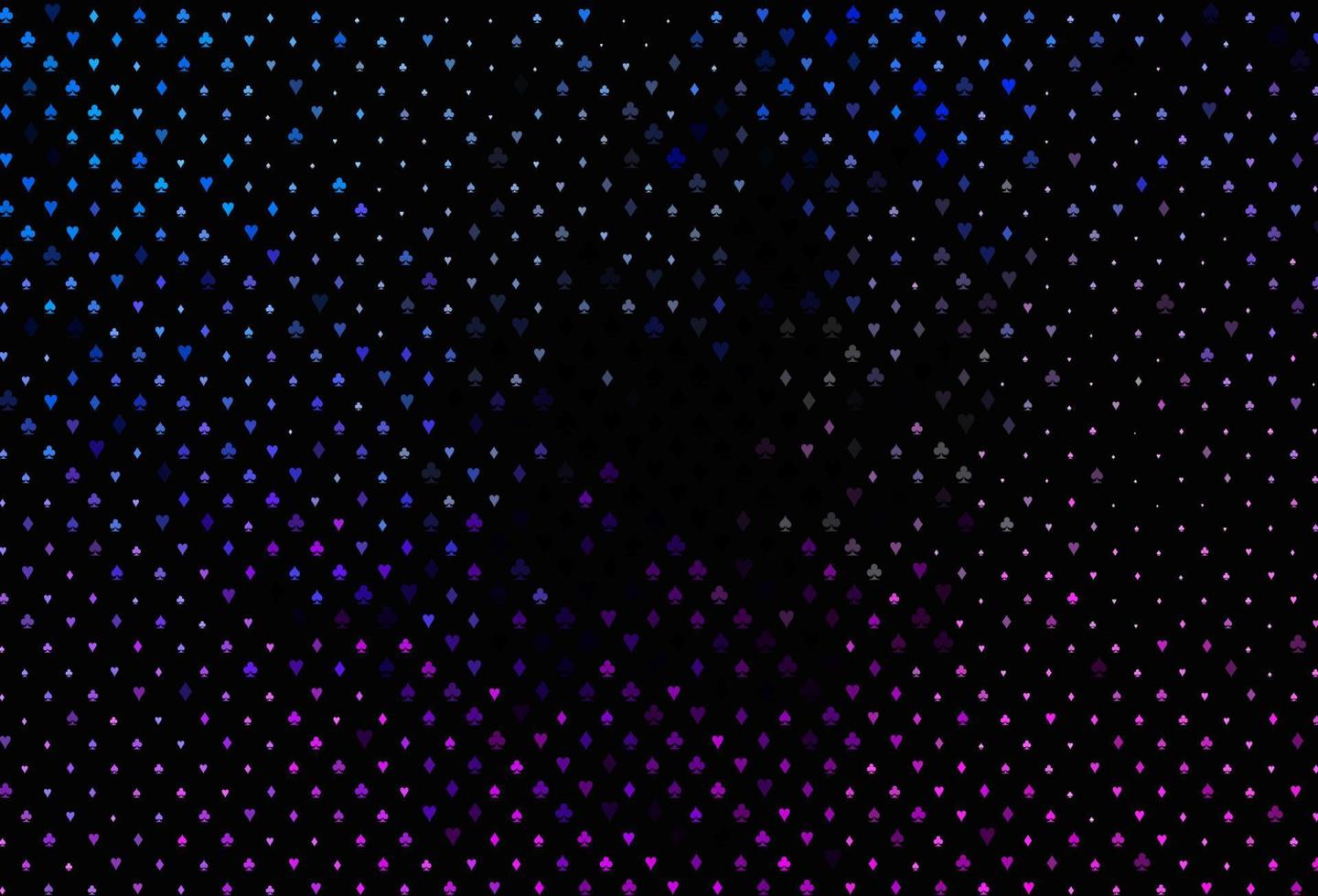 dunkelrosa, blaues Vektorcover mit Glücksspielsymbolen. vektor