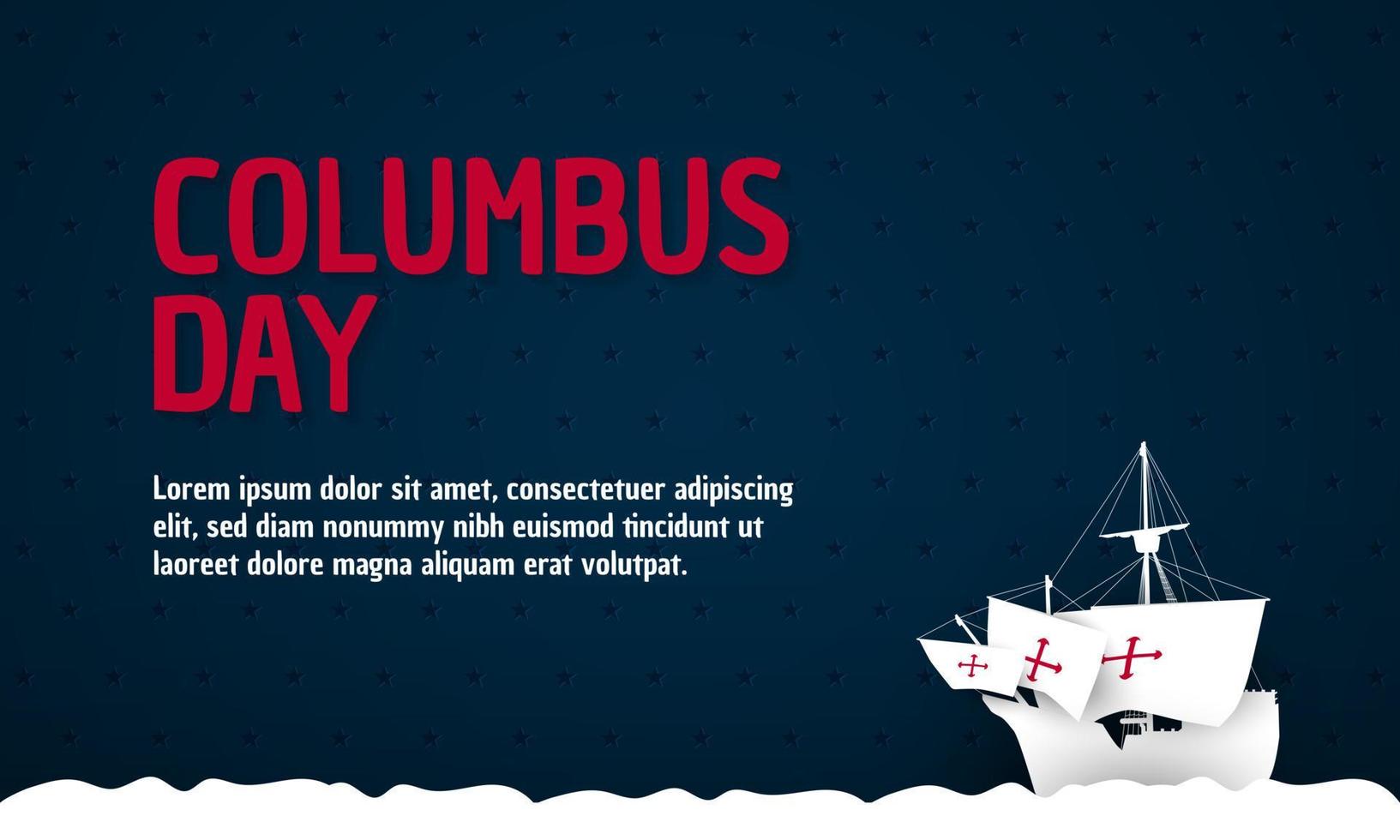 Columbus Day Hintergrunddesign. Vektor-Illustration. vektor