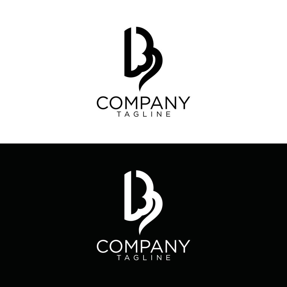 kreativ b logotyp design och premie vektor mallar