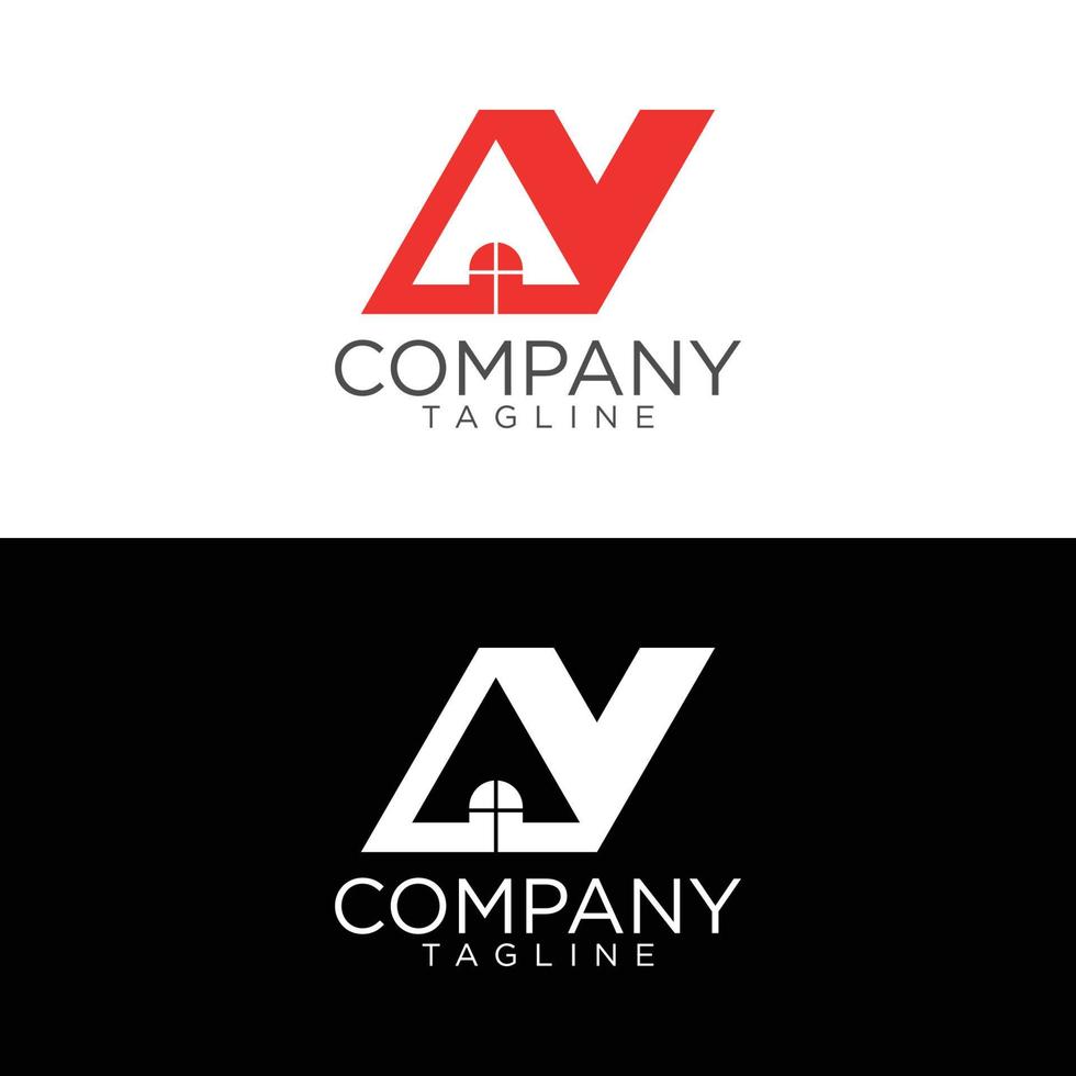 AV Home-Logo-Design und Premium-Vektorvorlagen vektor