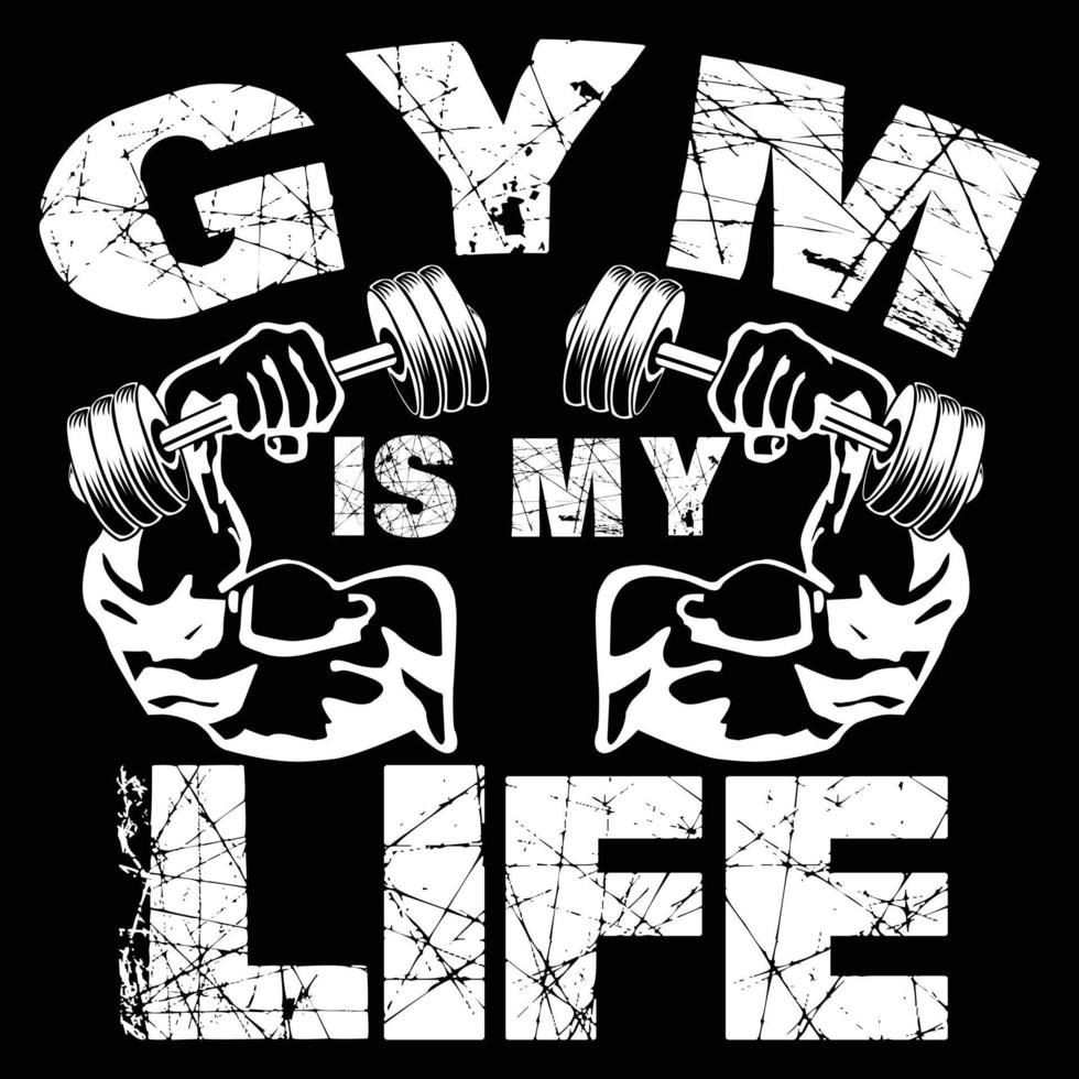 Gym vektor t-shirt design, grafisk illustration typografi Gym t-shirt design mall, träna Träning kondition bodybuilding skriva ut design, kondition t-shirt design, Gym t-shirt, Gym ordspråk t-shirt