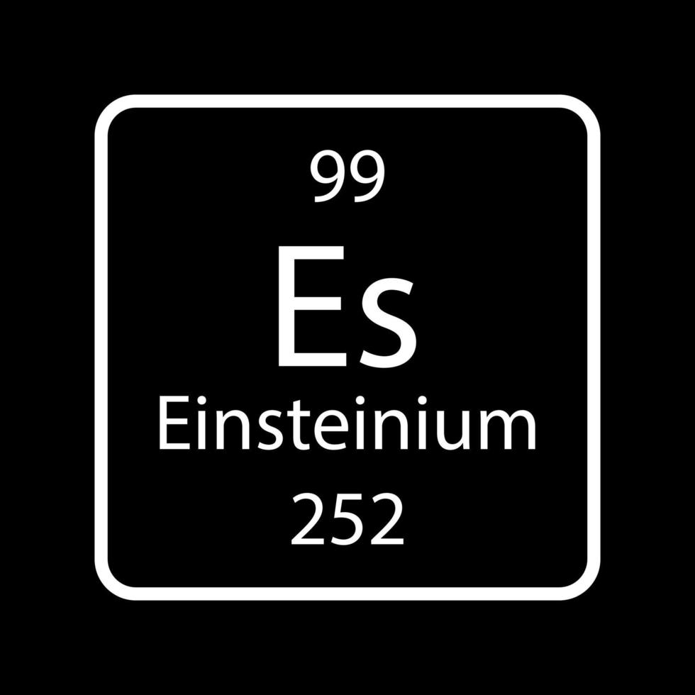 Einsteinium-Symbol. chemisches Element des Periodensystems. Vektor-Illustration. vektor