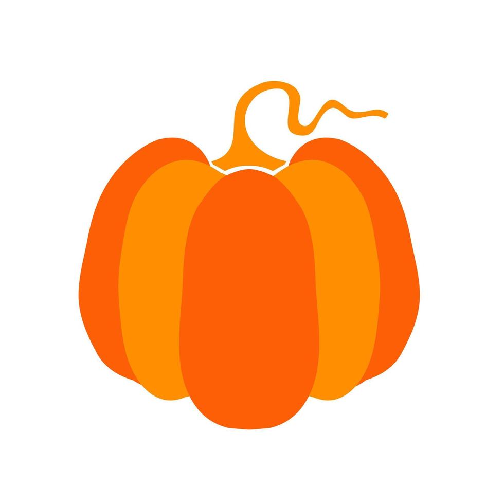 Kürbiszeichnung auf weißem Hintergrund, Vektorillustration Halloween, ein Element für Thanksgiving vektor