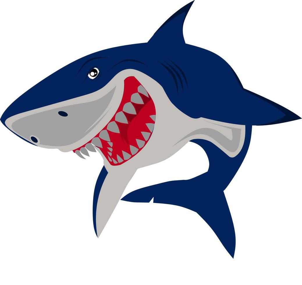 Vektorbild eines Haifischcharakters vektor
