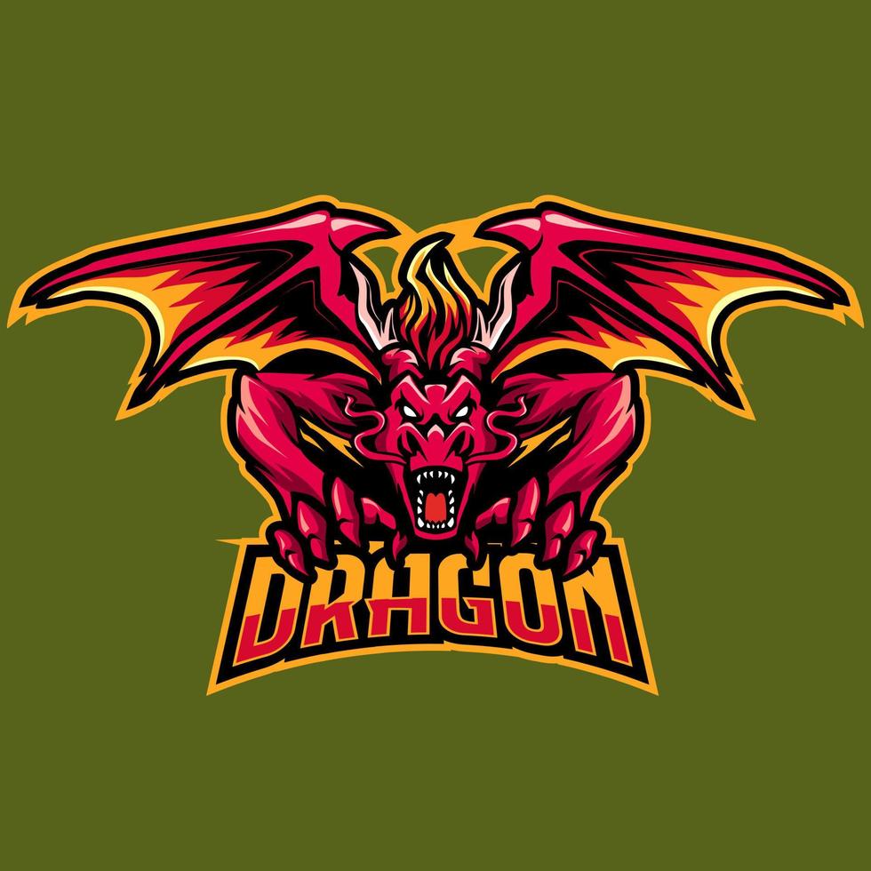 drake maskot gaming logotyp illustration vektor