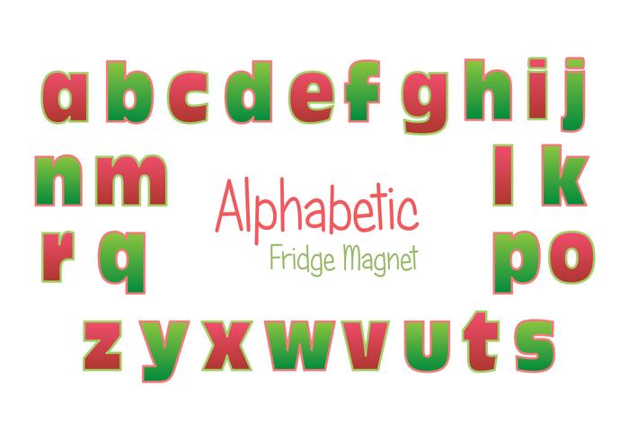 Kühlschrankmagnet Alphabet-vektor-Satz vektor