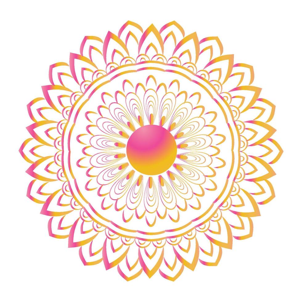 mandala konstdesign i cirkel. enkel mandala design blommig mandala konst vacker mandala konstverk vektor