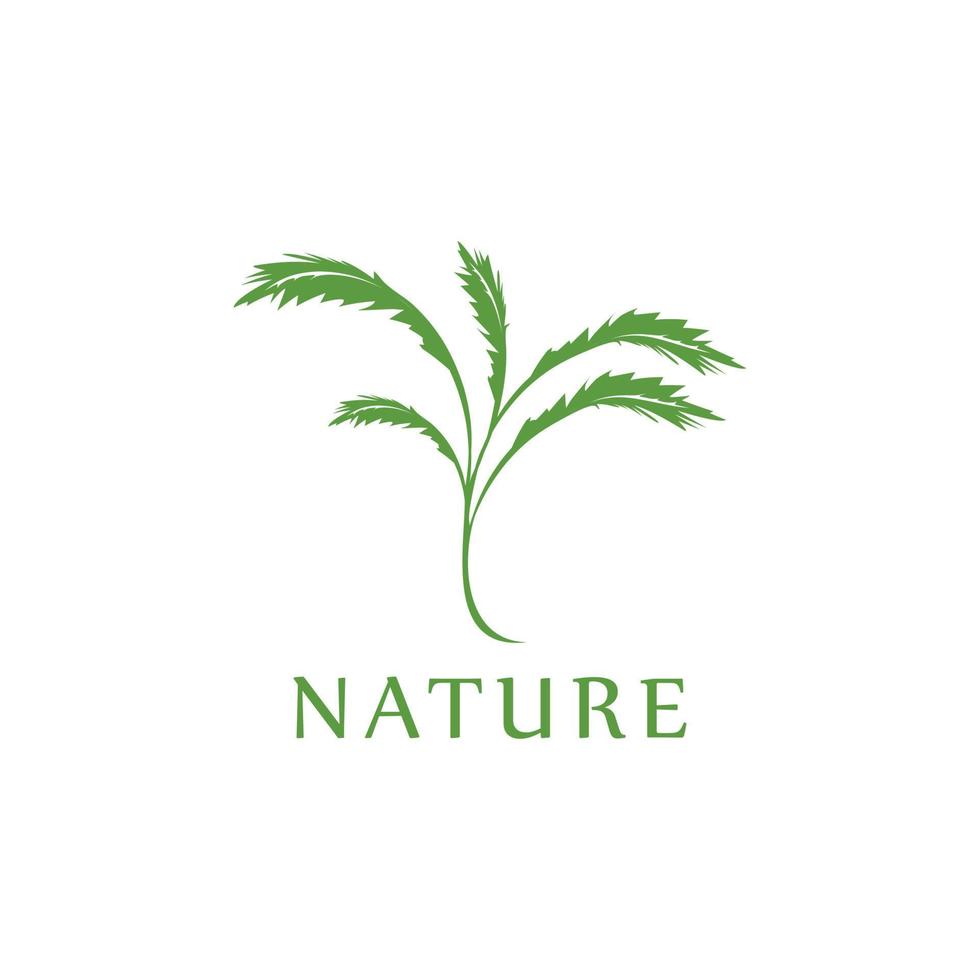 färsk grön blad logotyp vektor