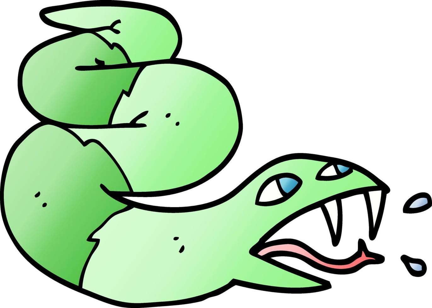 Vektor-Gradient-Illustration Cartoon zischende Schlange vektor