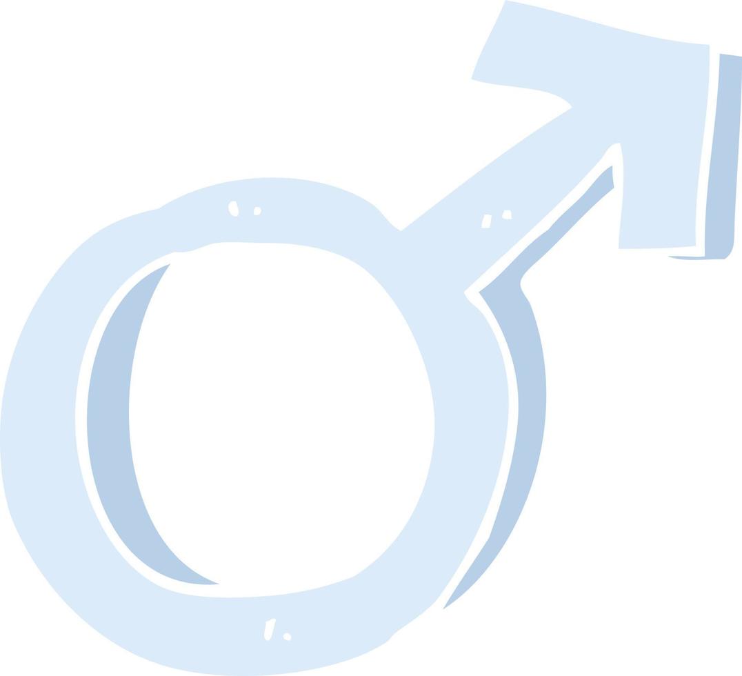 platt Färg illustration av manlig symbol vektor