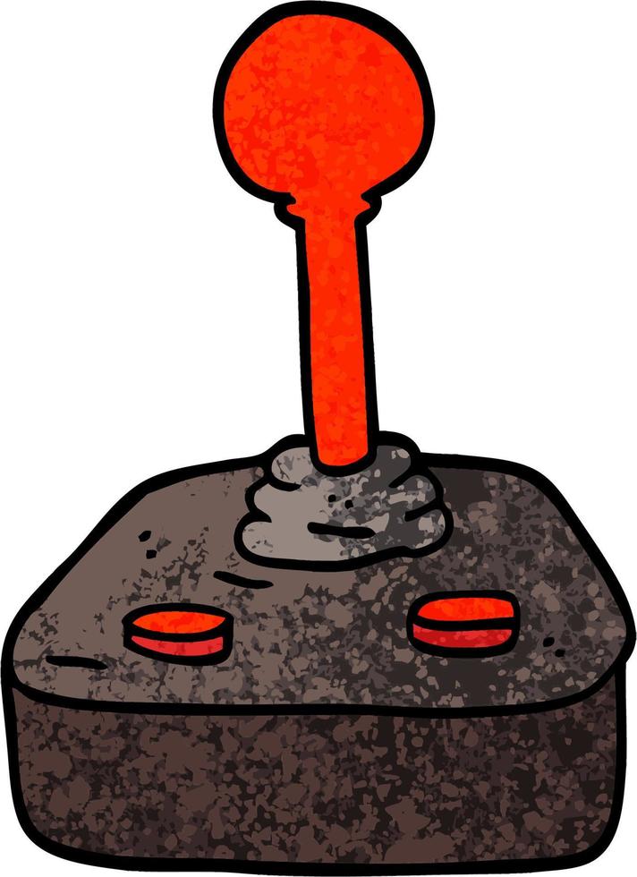 Grunge texturierte Illustration Cartoon-Joystick vektor