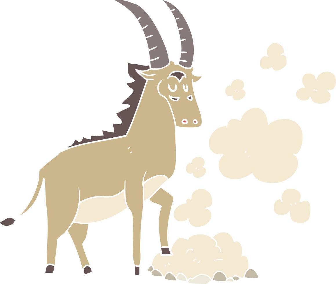 platt Färg illustration av antilop vektor