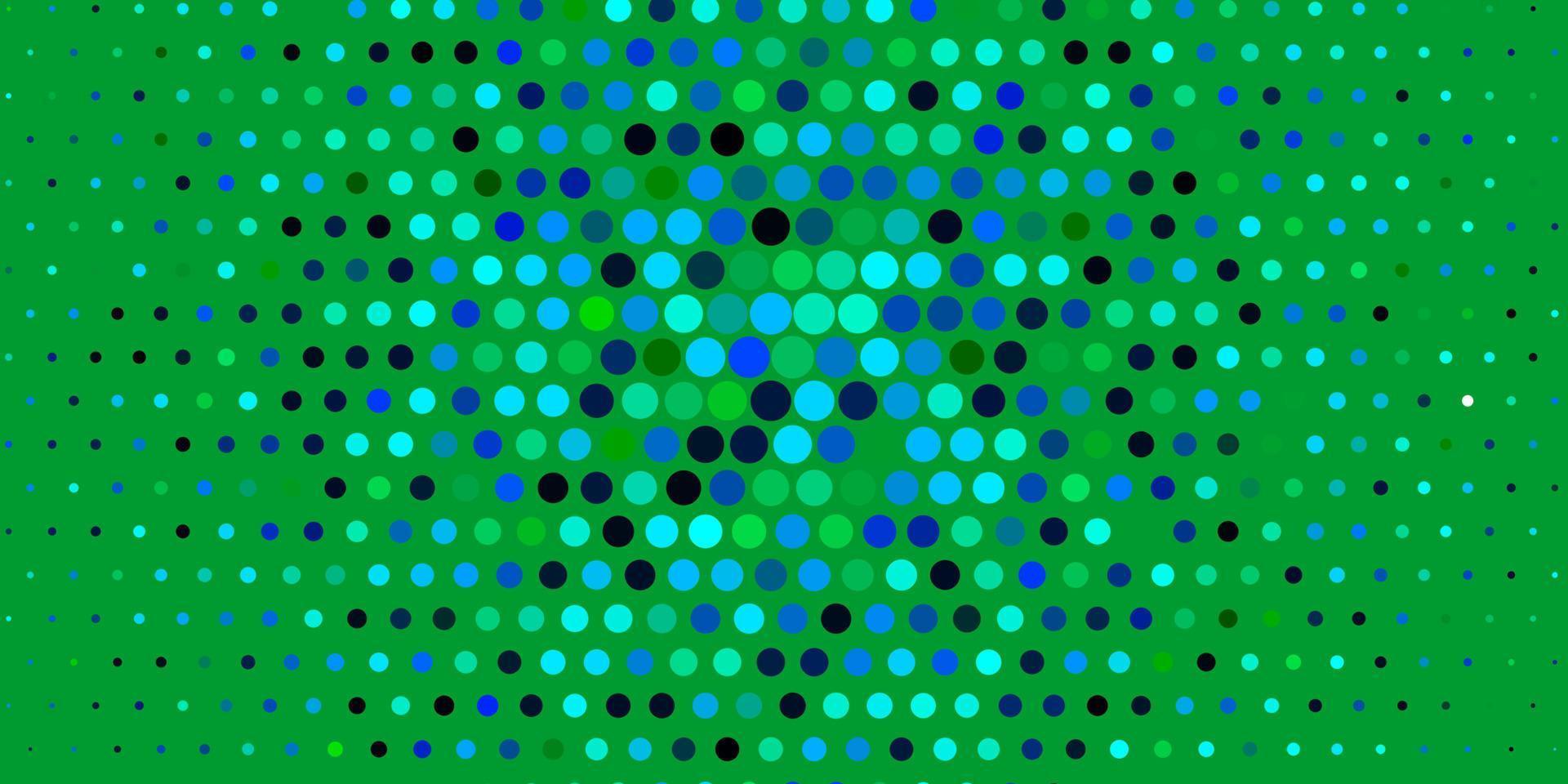 hellblauer, grüner Vektorhintergrund mit Punkten. vektor