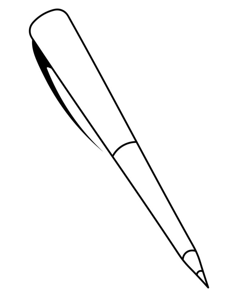 Kugelschreiber. skizzieren. Werkzeug mit einer Stange im Inneren. verwendet für Schreiben, Notizen, Unterschrift vektor