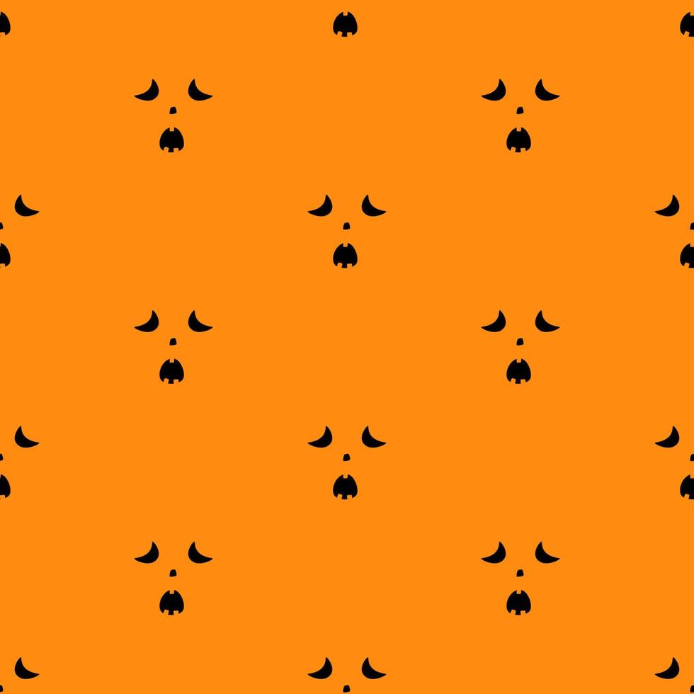 Reihe von gruseligen Gesichtern Halloween-Kürbisse vektor