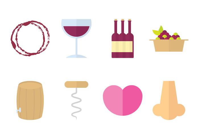 Wein Icon Flat Design vektor