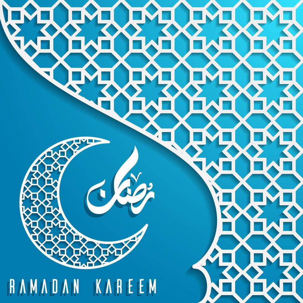 ramadan kareem grußkartenhintergrund vektor