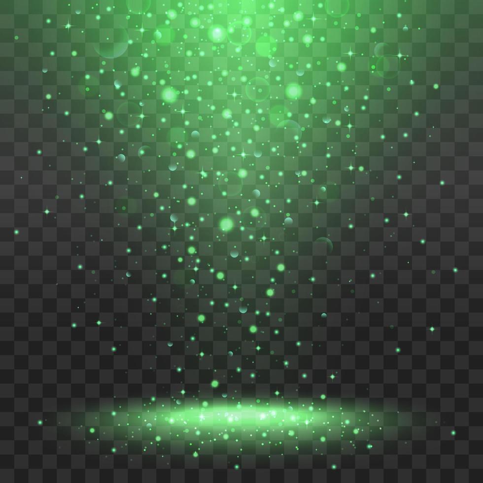 leuchtende Lichter glitzern isoliert auf schwarzem Hintergrund vektor