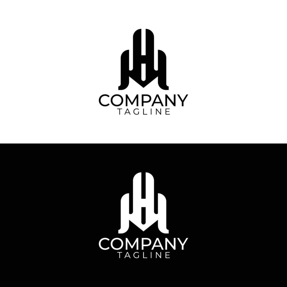h-Logo-Design und Premium-Vektorvorlagen vektor