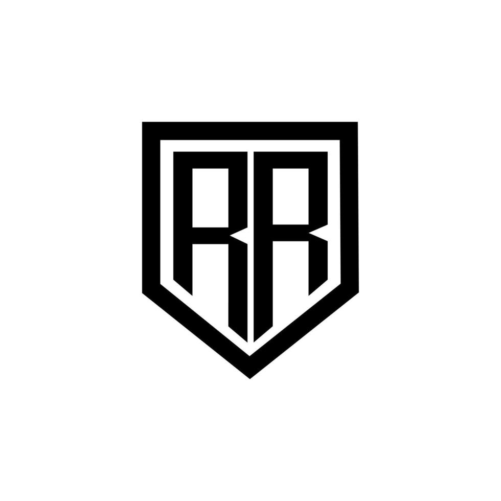 rr brev logotyp design med vit bakgrund i illustratör. vektor logotyp, kalligrafi mönster för logotyp, affisch, inbjudan, etc.