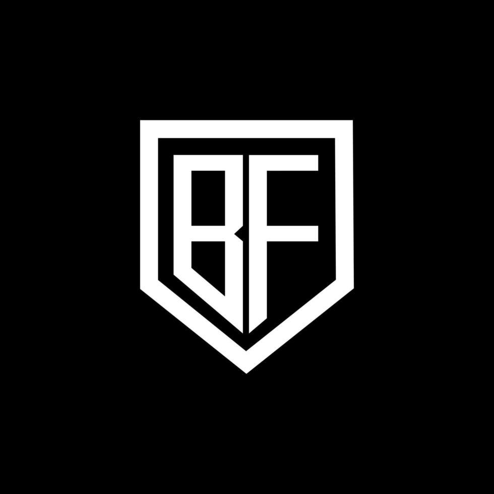 bf brev logotyp design med svart bakgrund i illustratör. vektor logotyp, kalligrafi mönster för logotyp, affisch, inbjudan, etc.