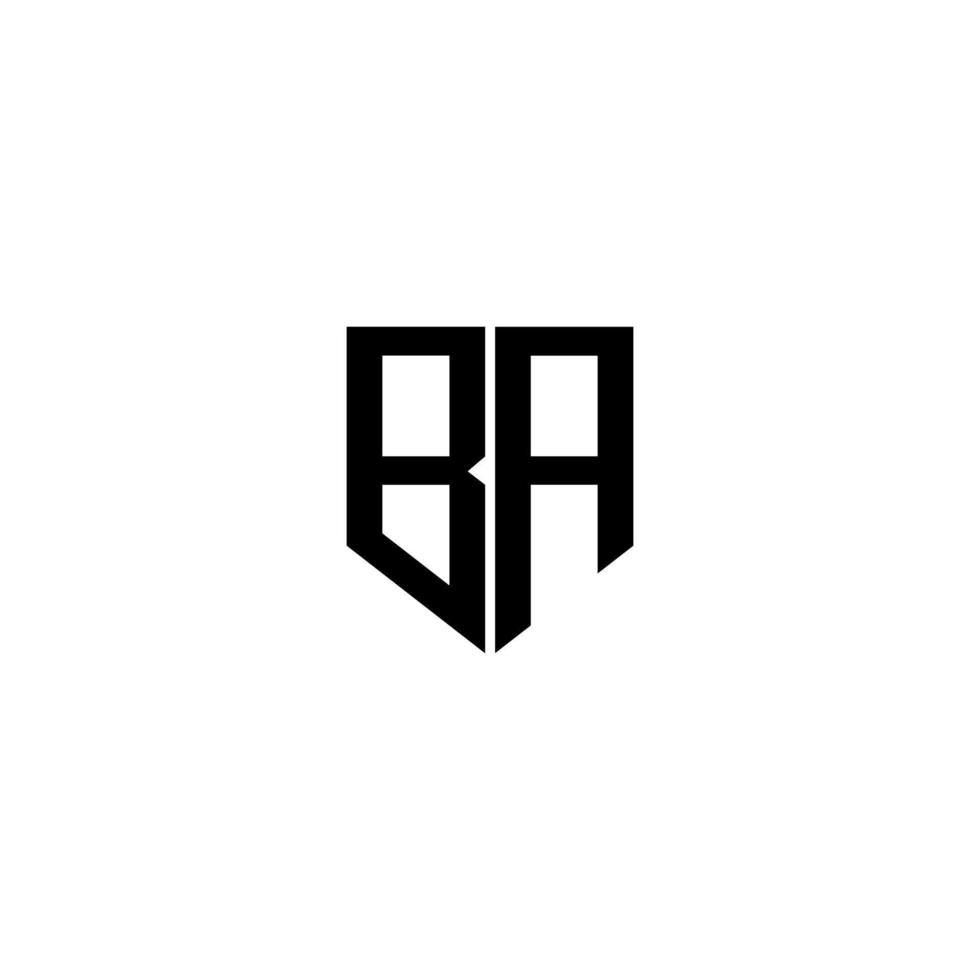 ba-Buchstaben-Logo-Design mit weißem Hintergrund in Illustrator. Vektorlogo, Kalligrafie-Designs für Logo, Poster, Einladung usw. vektor