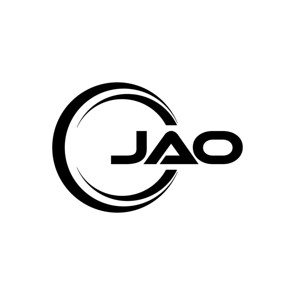 Jao-Brief-Logo-Design mit weißem Hintergrund in Illustrator. Vektorlogo, Kalligrafie-Designs für Logo, Poster, Einladung usw. vektor