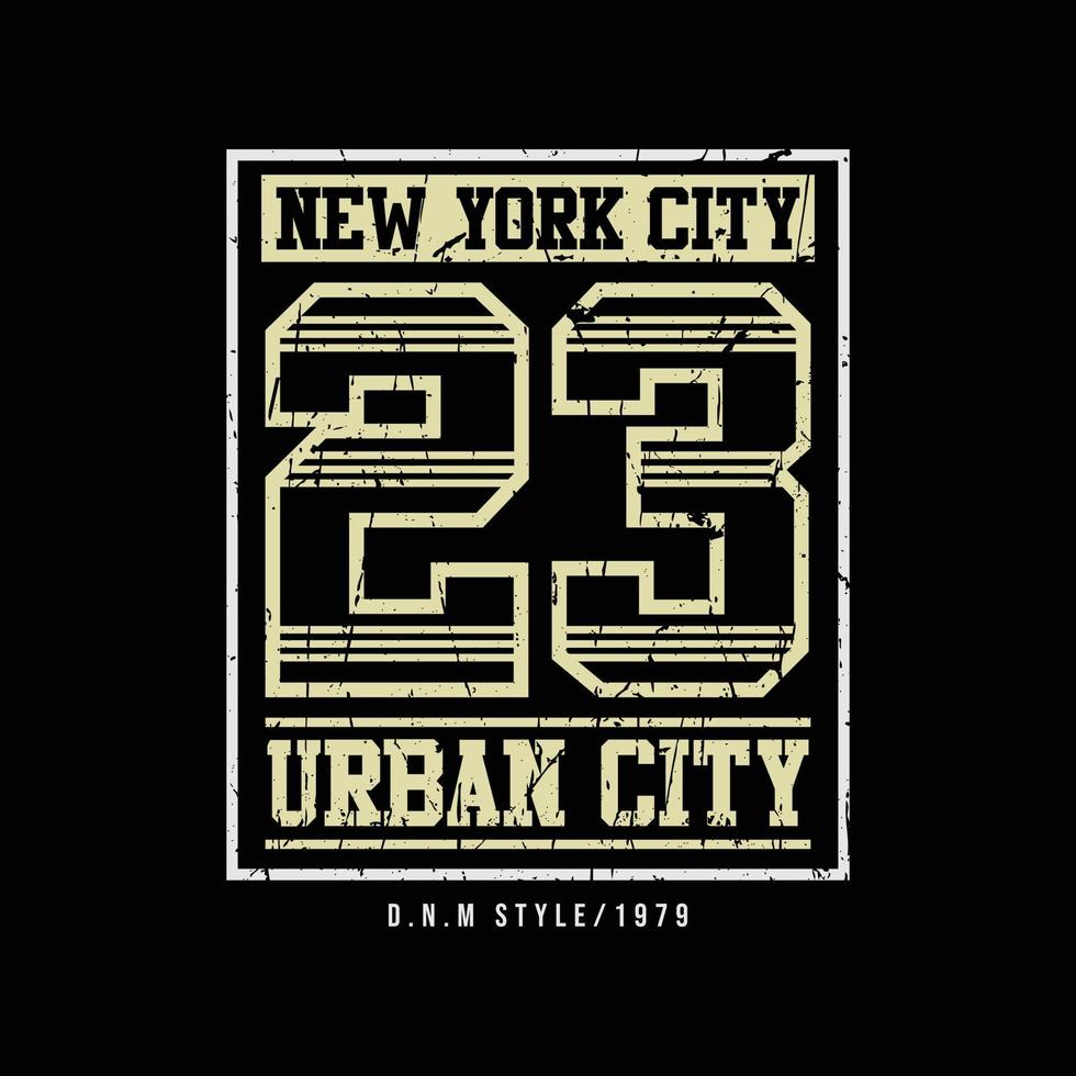 New York Urban City T-Shirt und Bekleidungsdesign vektor