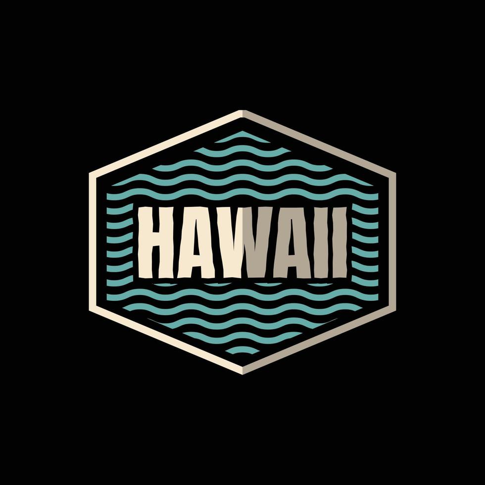 Hawaii-Illustrationstypografie. perfekt für T-Shirt-Design vektor