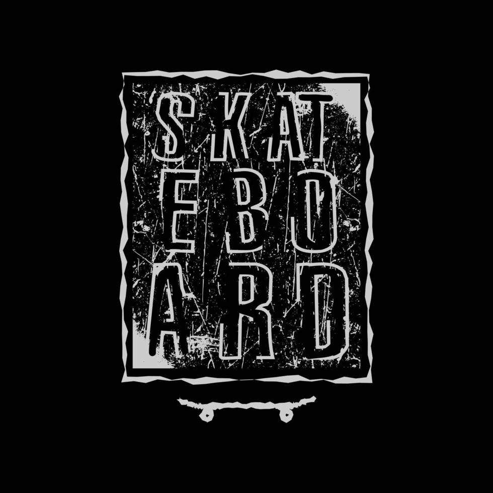 Skateboard-Illustrationstypografie. perfekt für T-Shirt-Design vektor