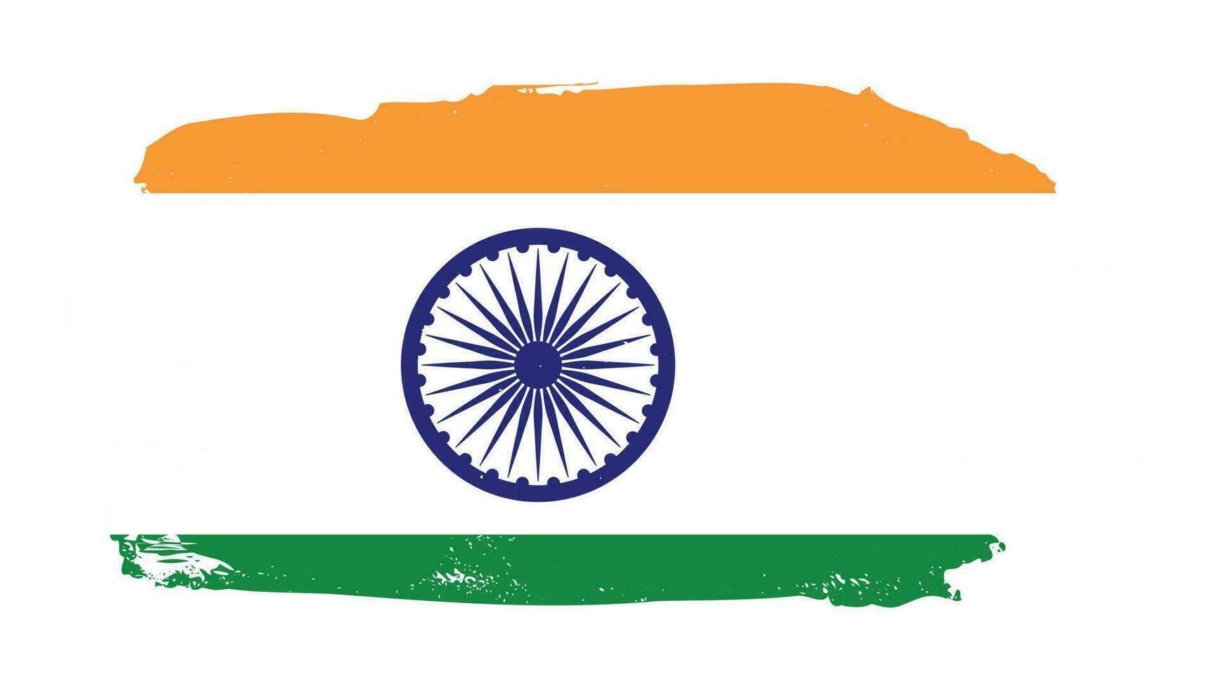 neue Grunge-Textur bunter Indien-Flaggendesignvektor vektor