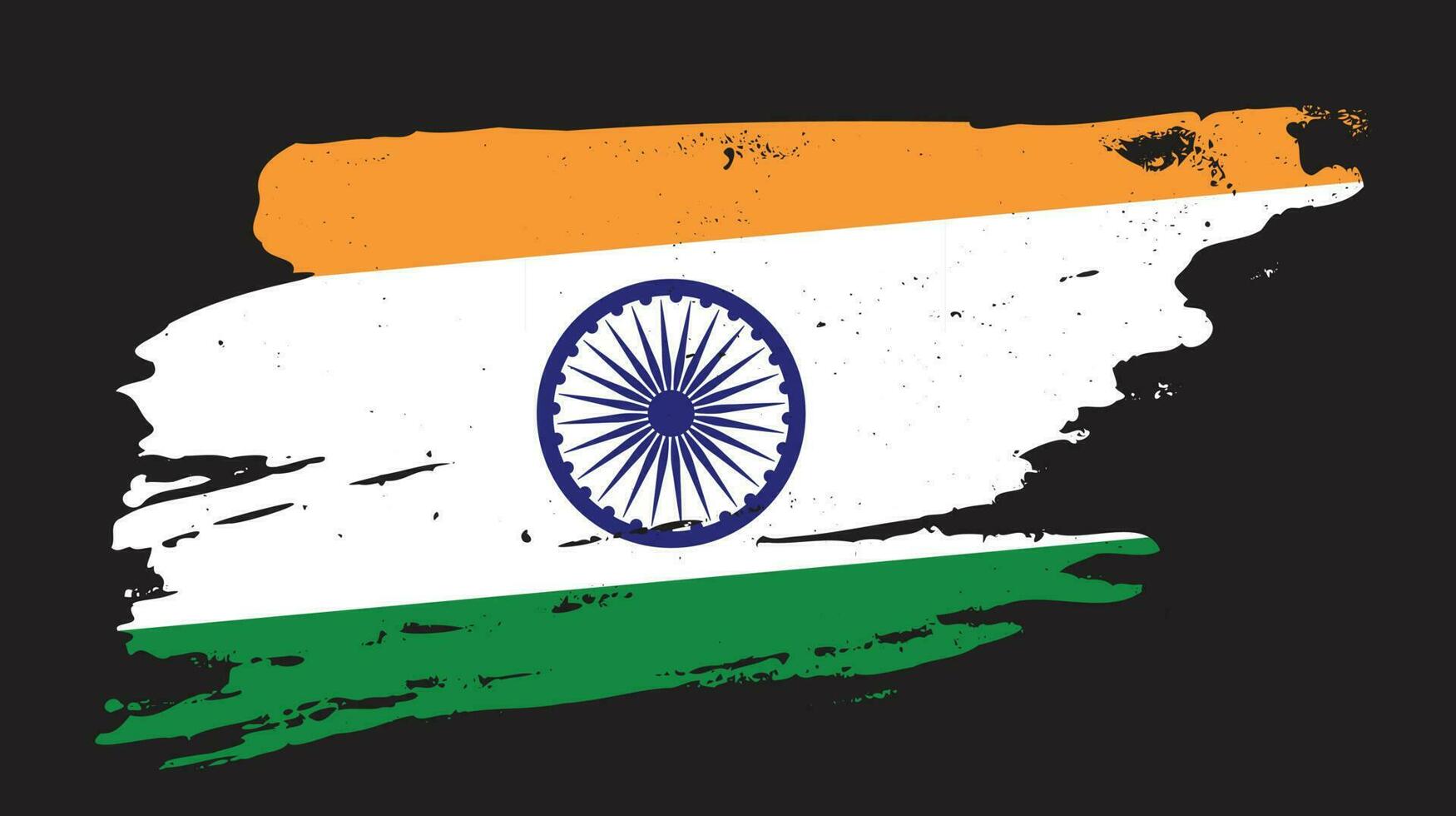 Grunge-Textur beunruhigter Indien-Flaggen-Designvektor vektor