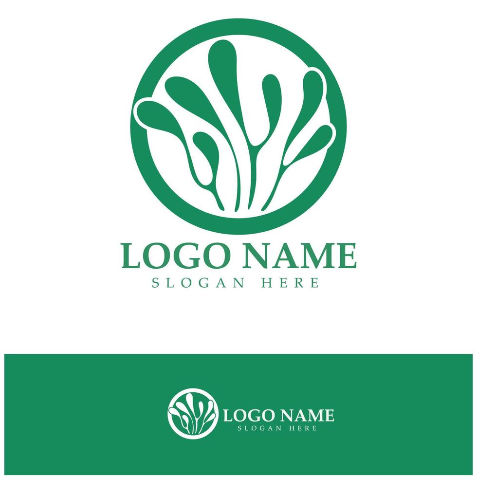 tång vektor logotyp ikon illustration design.inkluderar skaldjur, naturliga produkter, florist, ekologi, wellness, spa.