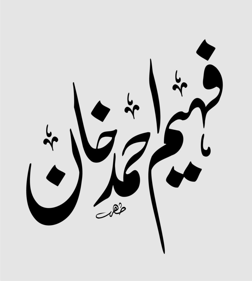 islamic och arabicum kalligrafi lämplig för enkel vägg dekoration vektor