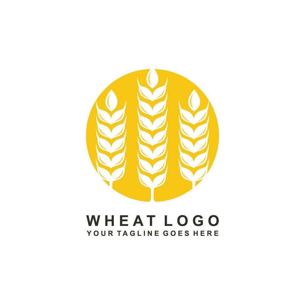 Farm-Logo. Weizen-Logo-Design-Vektor vektor