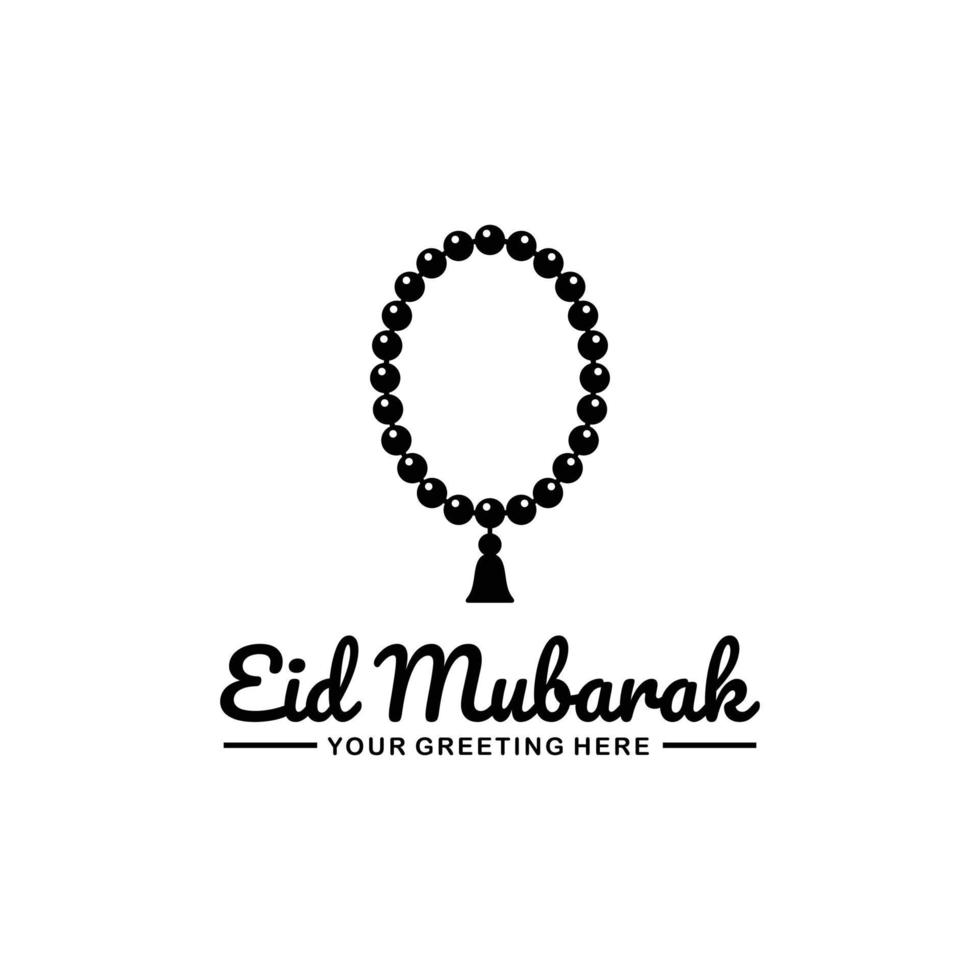 eid mubarak logo design vektor