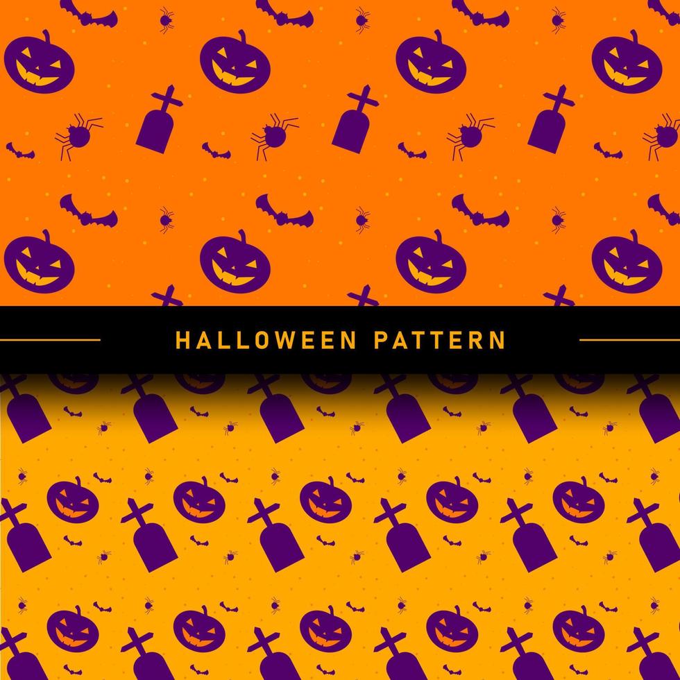 Halloween-Musterkollektion mit flachem Design vektor