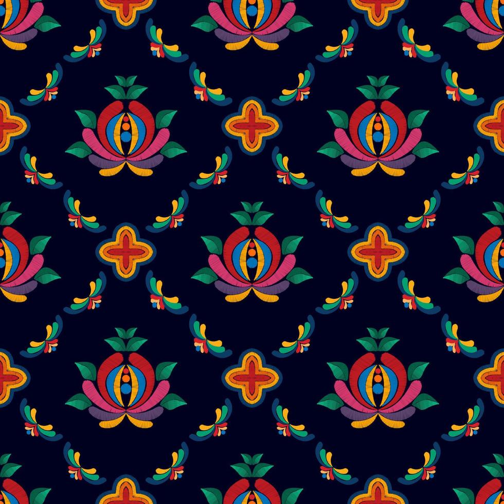 ikat ethnisches nahtloses muster-hauptdekorationsdesign. aztekischer stoffteppich boho mandalas textil schmücken tapeten. Stammes-natives Motiv traditioneller Stickereivektor illustrierter Hintergrund vektor