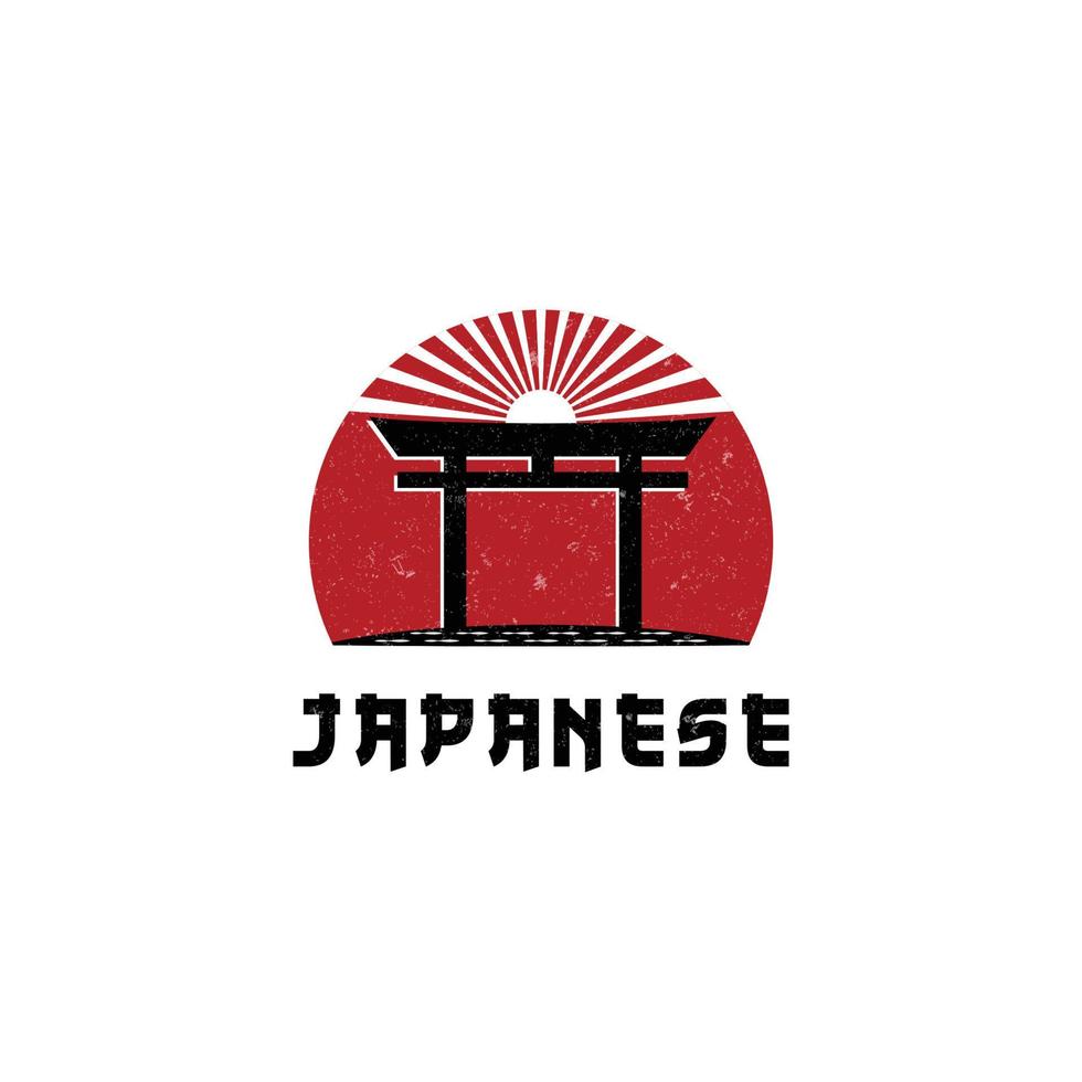 tori logo japanisches kultursymbol vektorillustrationsdesign, tori logo design vektor