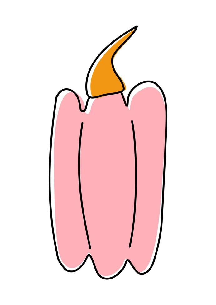 färgrik vektor höst klotter pumpa för tacksägelse dag. vegetabiliska skörda Semester på oktober 31. hand dragen enkel illustration topp se