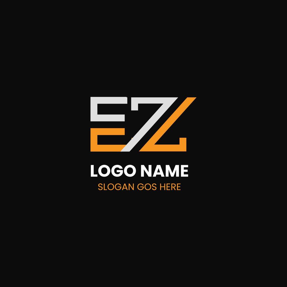 brev ez logotyp design mall, ez brev logotyp design vektor