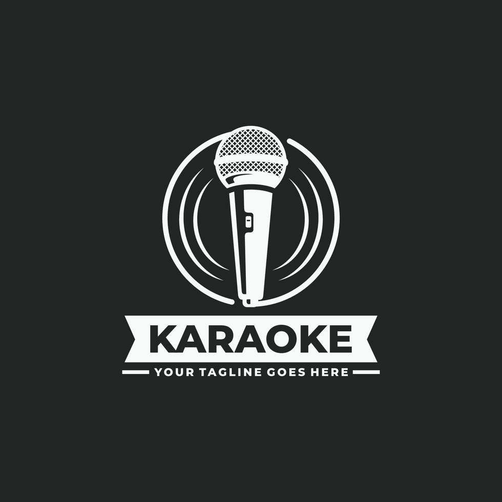 karaoke logotyp design vektor