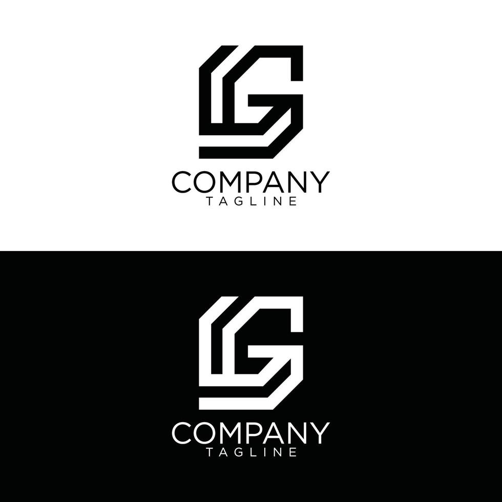 g kreativ logotyp design och premie vektor mallar