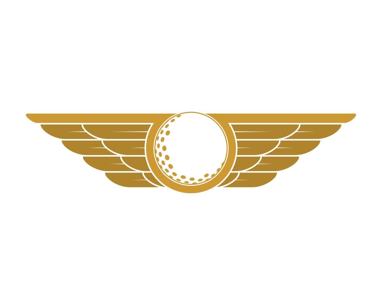 Flügel mit Golfball im Inneren vektor