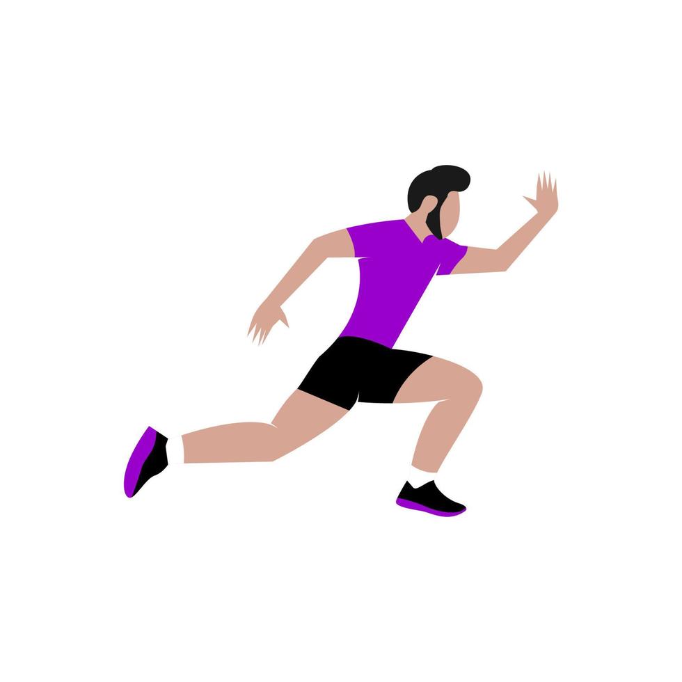 grafische illustration des läuferathleten vektor