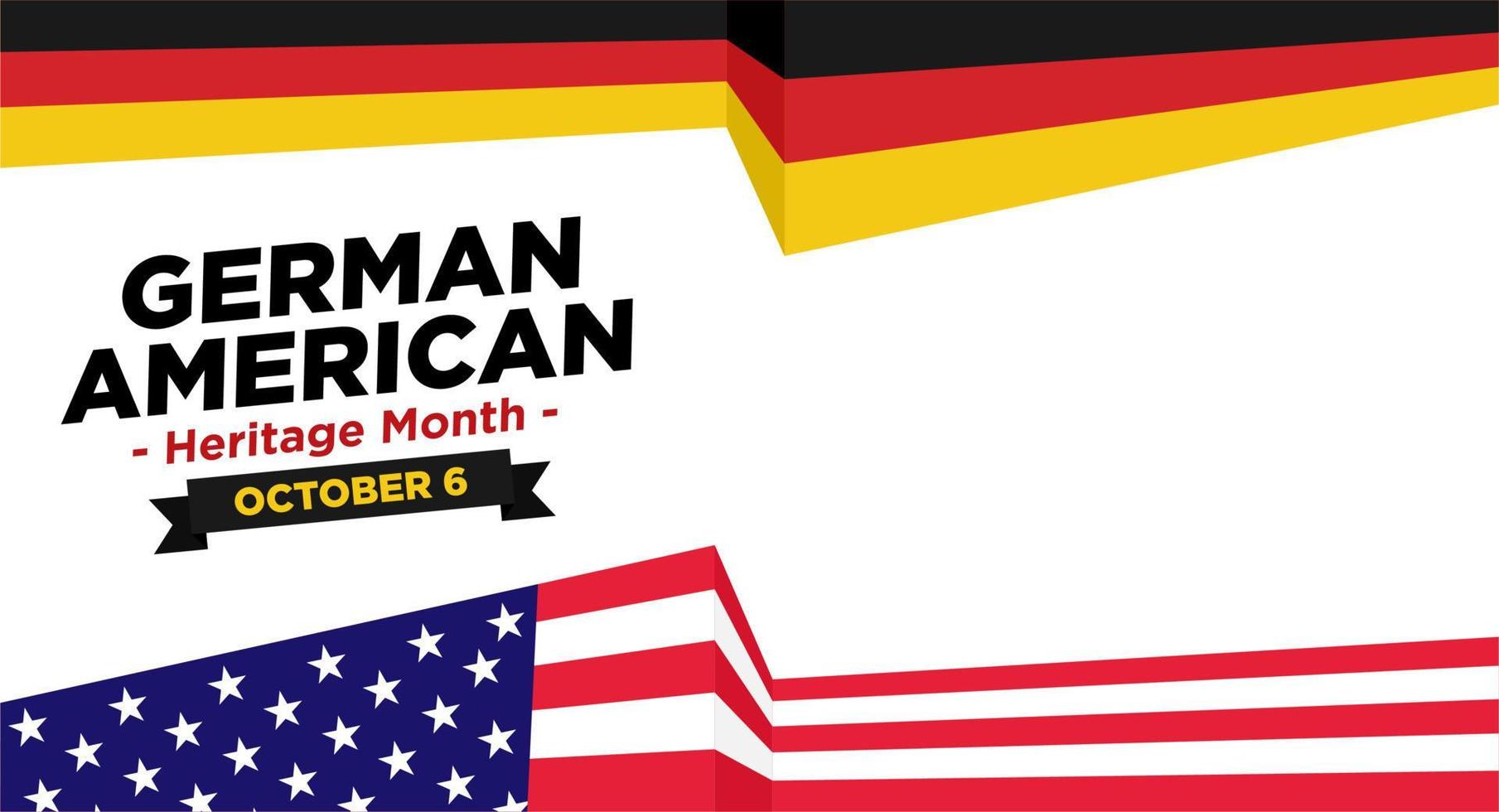 tysk amerikan flagga mall design. perfekt för tysk Amerika dag händelse design på oktober 6:e vektor