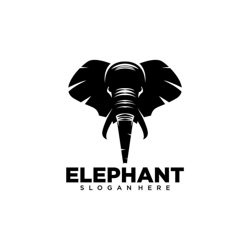 elefant logotyp. elefant ikon. elefant silhuett illustration vektor