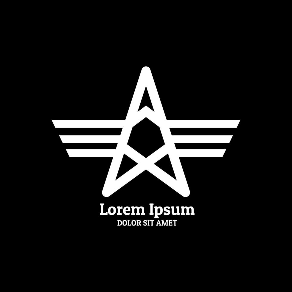 Stern-Logo. luxuriöses und elegantes Logo. Logo-Design im modernen und minimalistischen Stil vektor