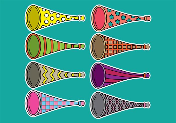 Vuvuzela ikoner vektor